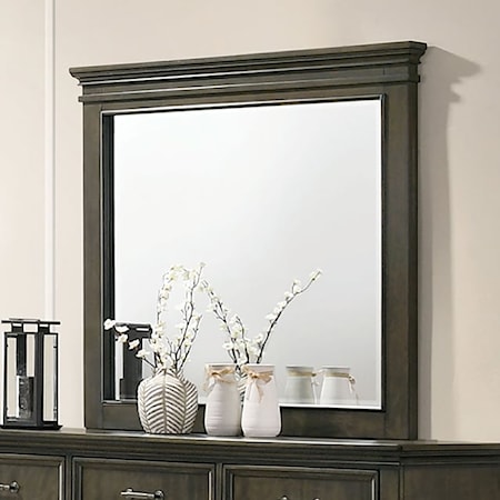 Traditional Mirror with Crown Molding