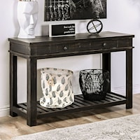 Rustic 2-Drawer Sofa Table