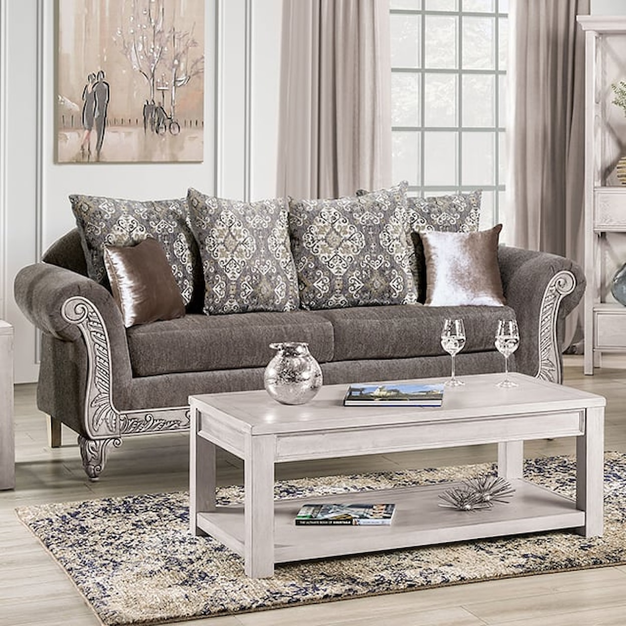 Furniture of America Velletri Sofa