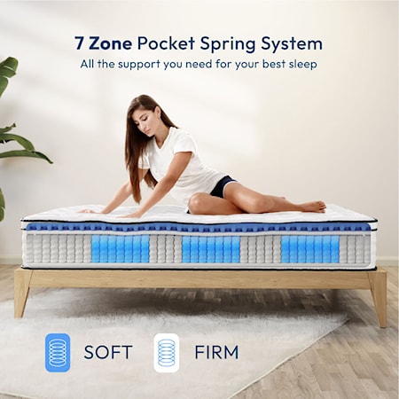 12&quot; Queen Hybrid Pocket Coil Mattress