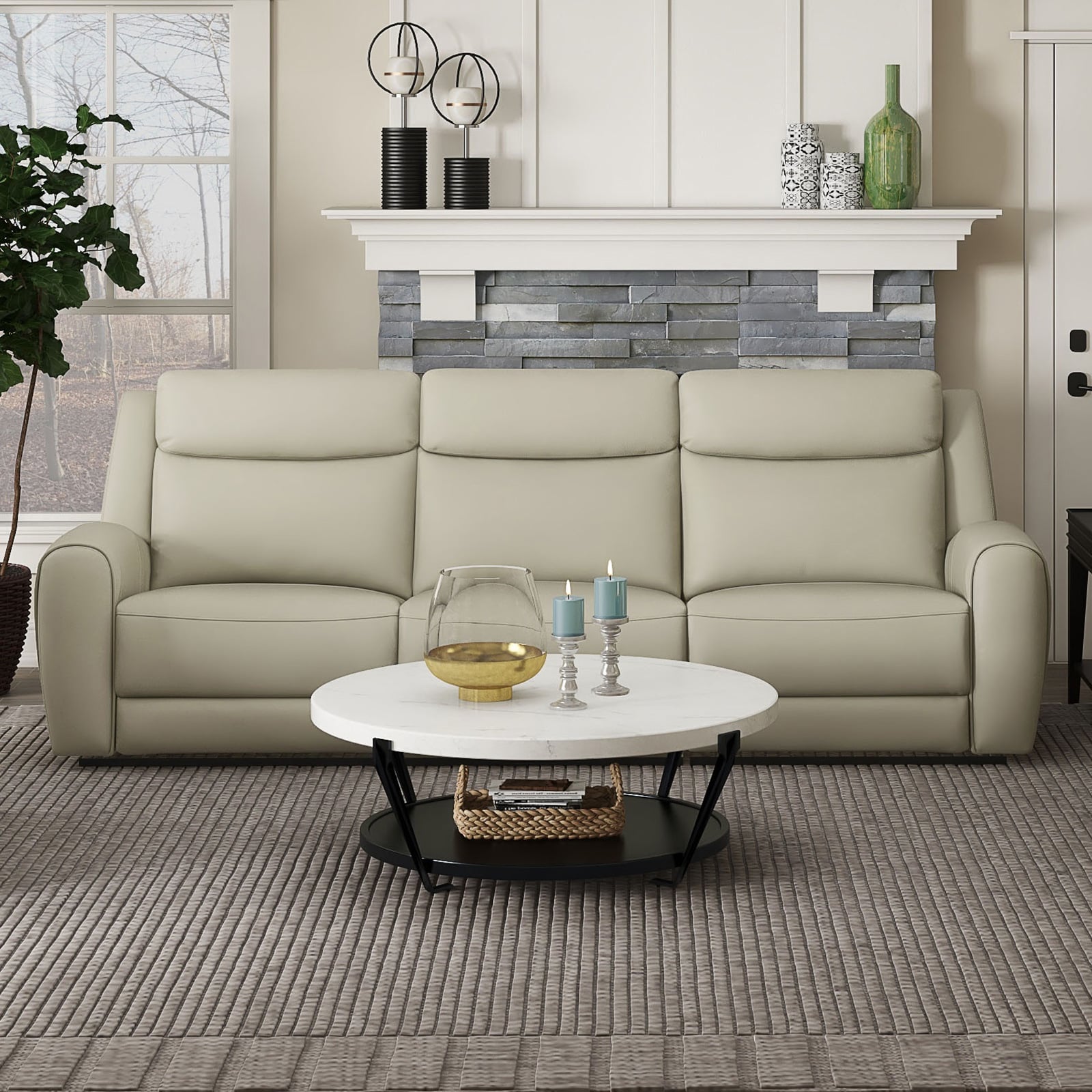 Furniture of America Jacobus Manual Reclining Sofa