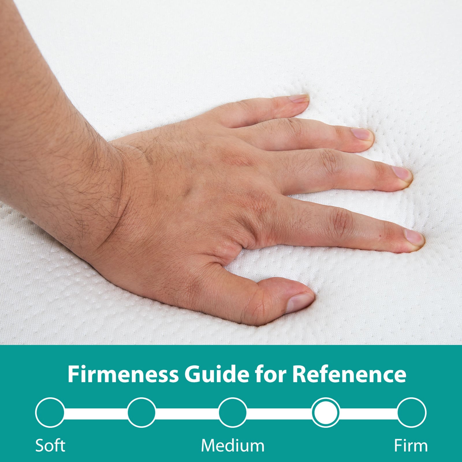 Furniture of America Hollyhock 4" Queen Tri-Fold Memory Foam Topper