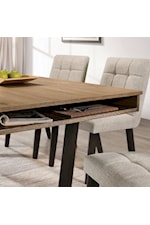 Furniture of America Gottingen Contemporary Gottingen Trestle Dining Table with Open Storage