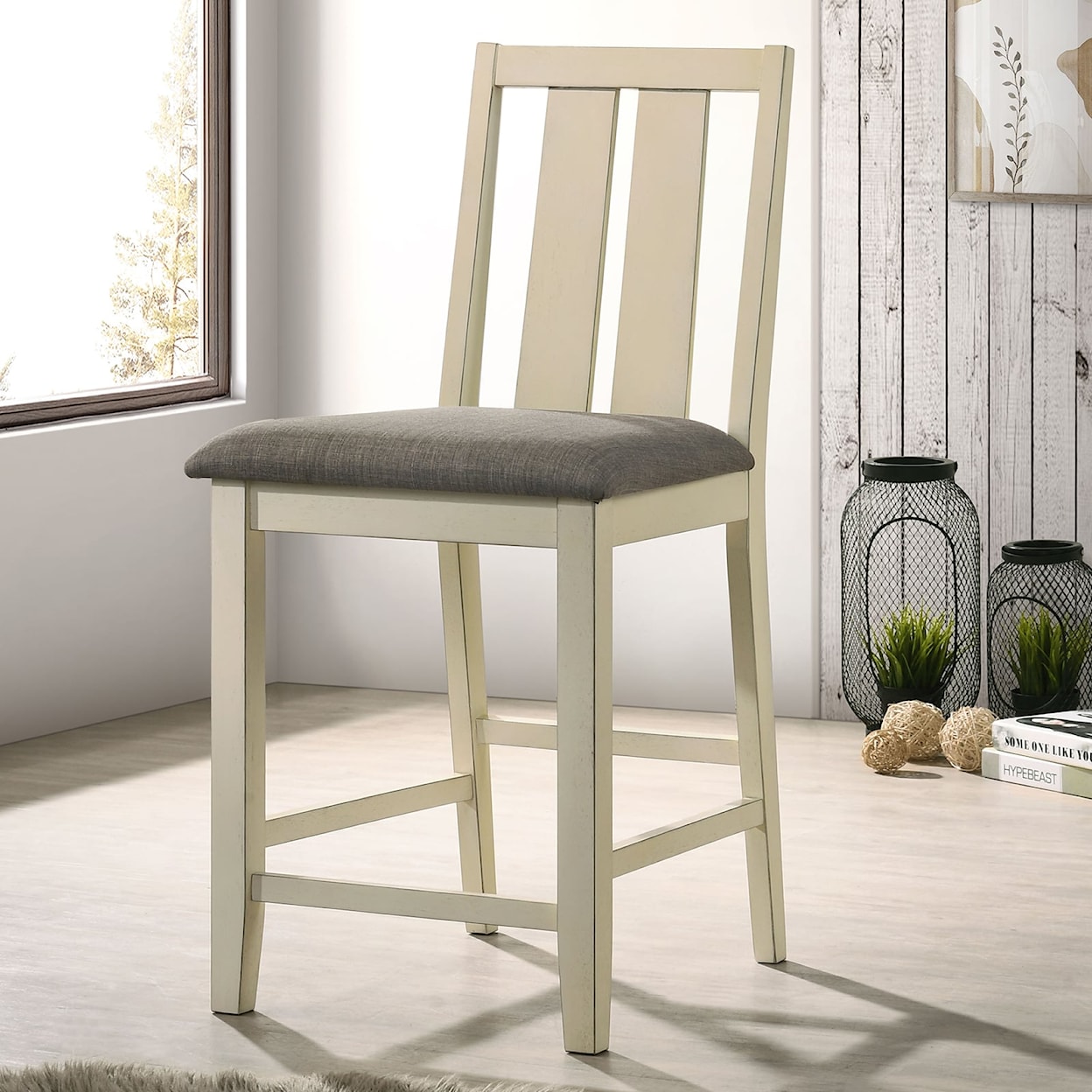Furniture of America WILSONVILLE Upholstered Counter-Height Dining Chair