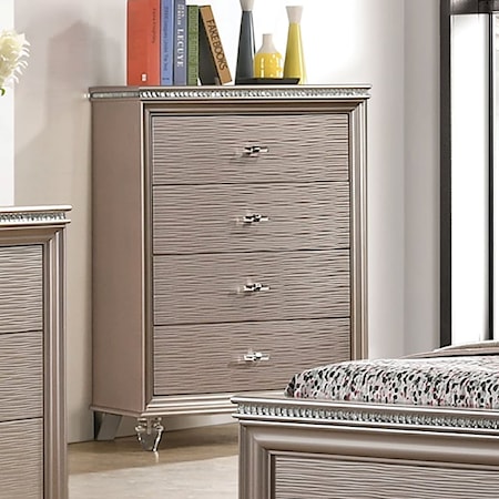 Contemporary Glam 4-Drawer Chest