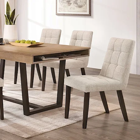 Contemporary Gottingen Trestle Dining Table with Open Storage