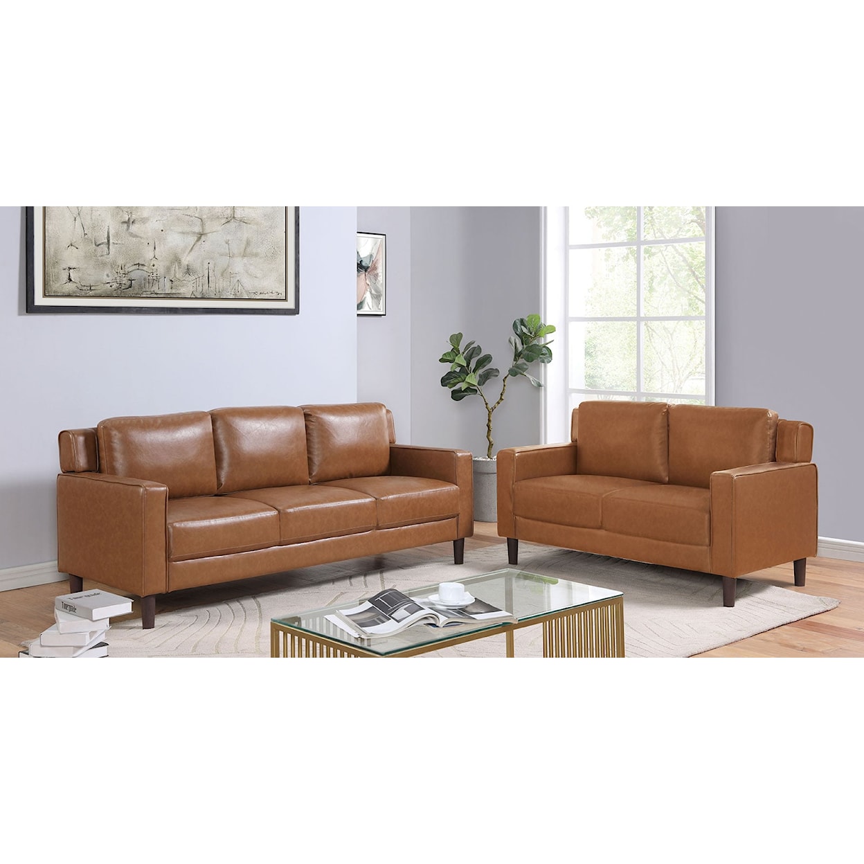 Furniture of America HANOVER Sofa + Loveseat