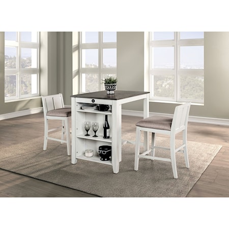 3-Piece Counter Height Table Set