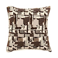 Set of Two 21" X 21" Pillows, Brown