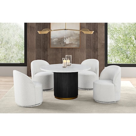 5-Piece Round Dining Set