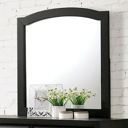 Contemporary Dresser Mirror with Charcoal Trim