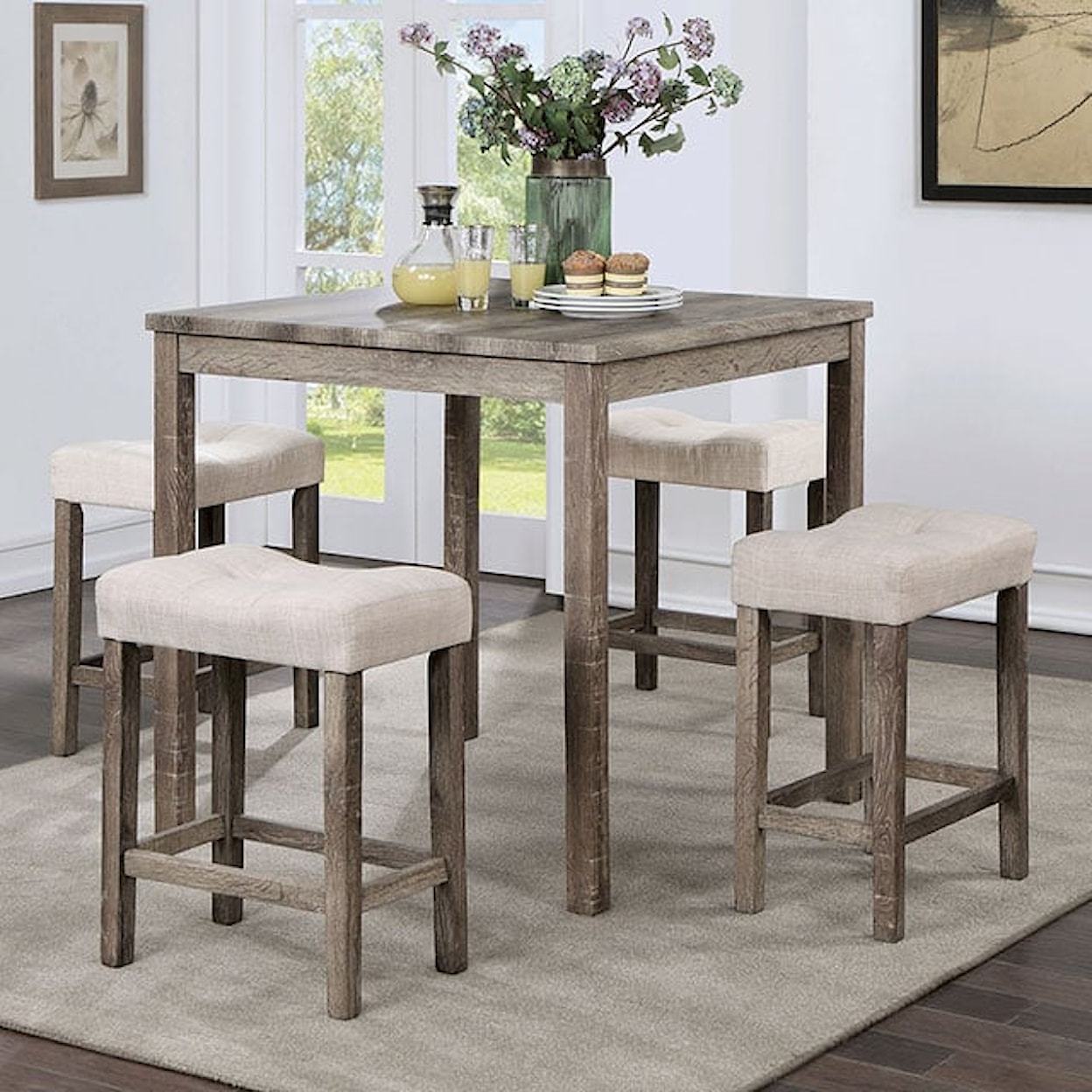 Furniture of America Torrean 5-Piece Dining Set