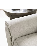 Furniture of America Laredo Transitional Laredo Sofa with Nailhead Trim - Beige