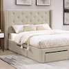 Furniture of America Mitchelle Cal. King Upholstered Storage Bed
