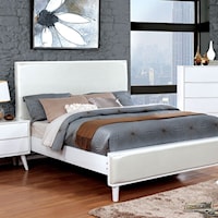 Mid-Century Modern Upholstered King Bed