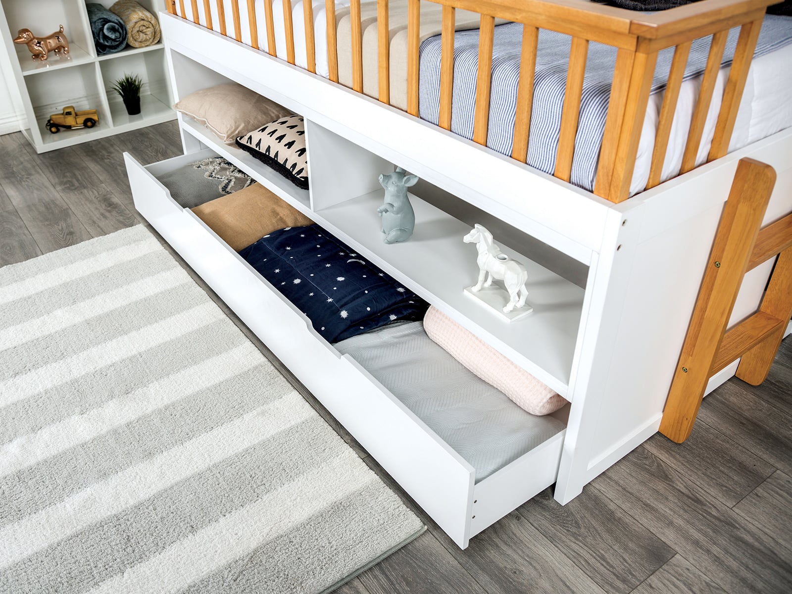 Twin Captain Bed with Trundle