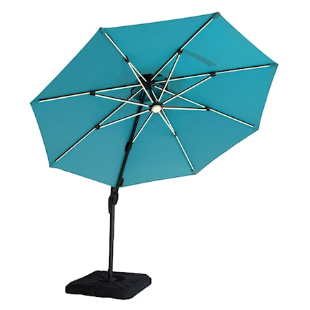 10' Cantilever Umbrella with LED and Base