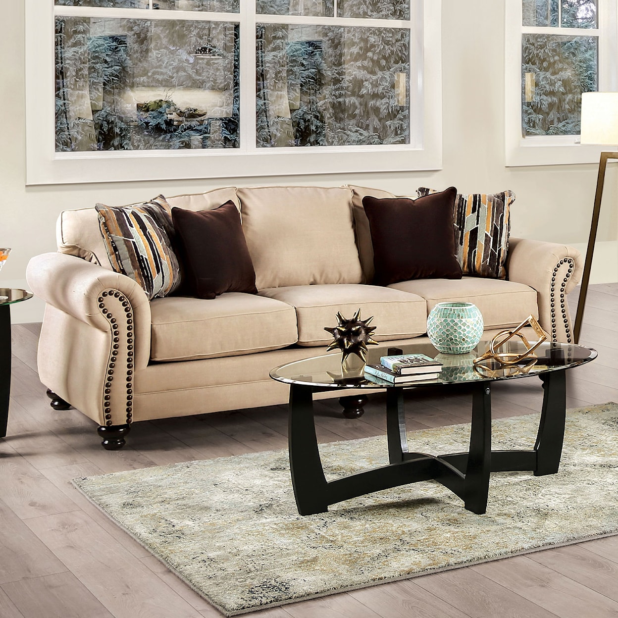 Furniture of America Kailyn Sofa and Loveseat Set
