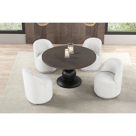 5-Piece Round Dining Set