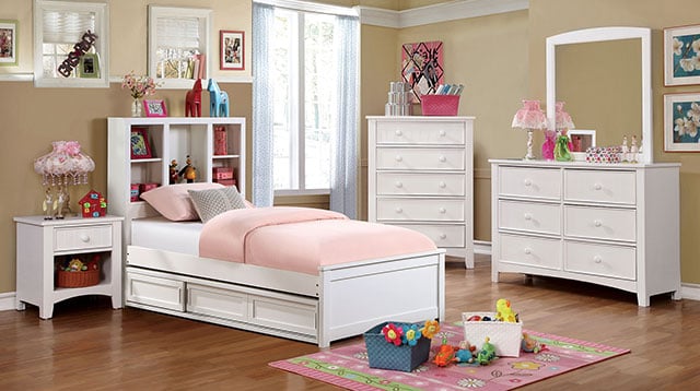 Furniture of America Marilla FOA7256WHTBED Transitional Youth Twin