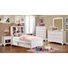 Furniture of America Marilla Youth Twin Bed with Bookcase Headboard