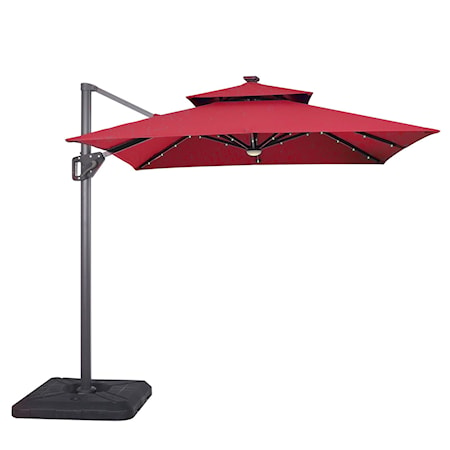 8' Cantilever Umbrella with LED Light