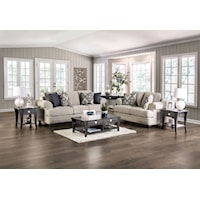 Transitional Sofa and Loveseat Set