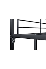 Furniture of America - FOA Cybill Contemporary Full Metal Loft Bed with Desk and Two Attached Ladders