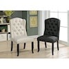 Furniture of America Sania Wingback Dining Chair with Button Tufting