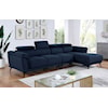 Furniture of America Napanee Sectional with Adjustable Headrests