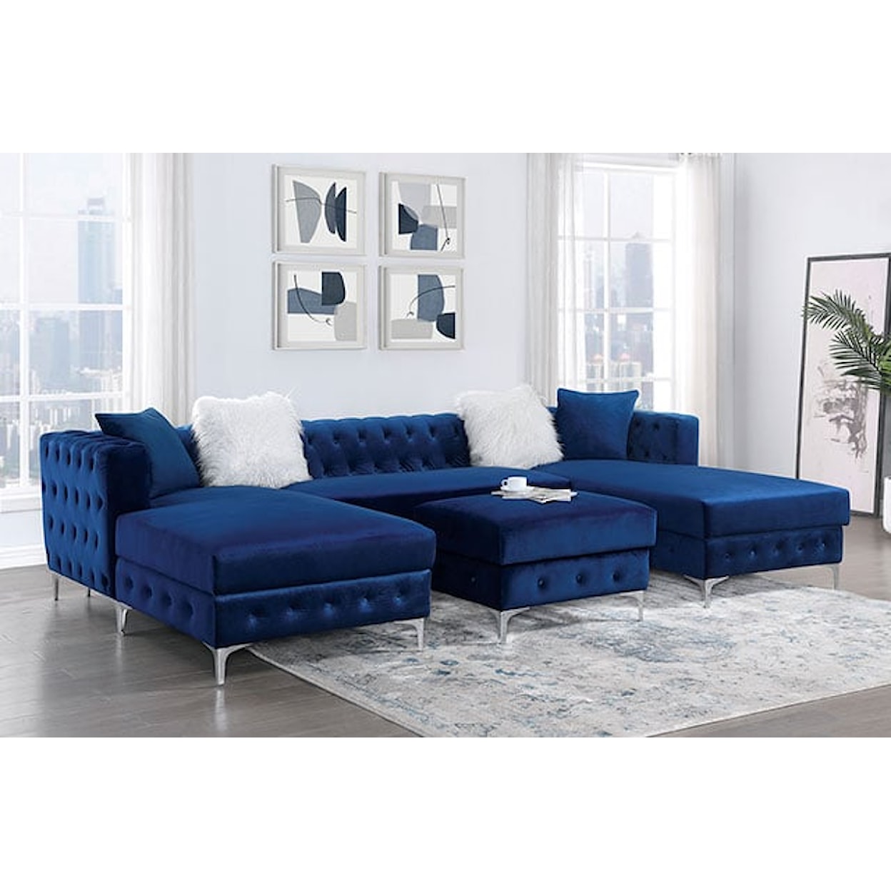 Furniture of America Ciabattoni Sectional Sofa