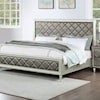 Furniture of America Xandria Upholstered Queen Bed with Diamond Tufting