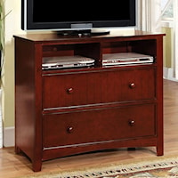 Omnus Transitional 2-Drawer Media Chest with Open Shelves