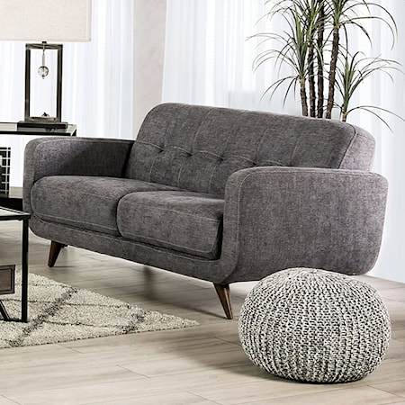 Loveseat with Biscuit-Tufting
