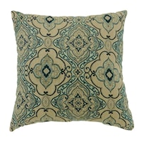 Large Interlocking Floral Pattern Throw Pillow - Green (2/box)