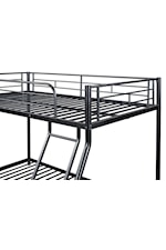 Furniture of America - FOA Panos Contemporary Twin over Full Metal Bunk Bed with Ladder