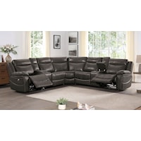 Casual Power Reclining Sectional Sofa w/USB Port