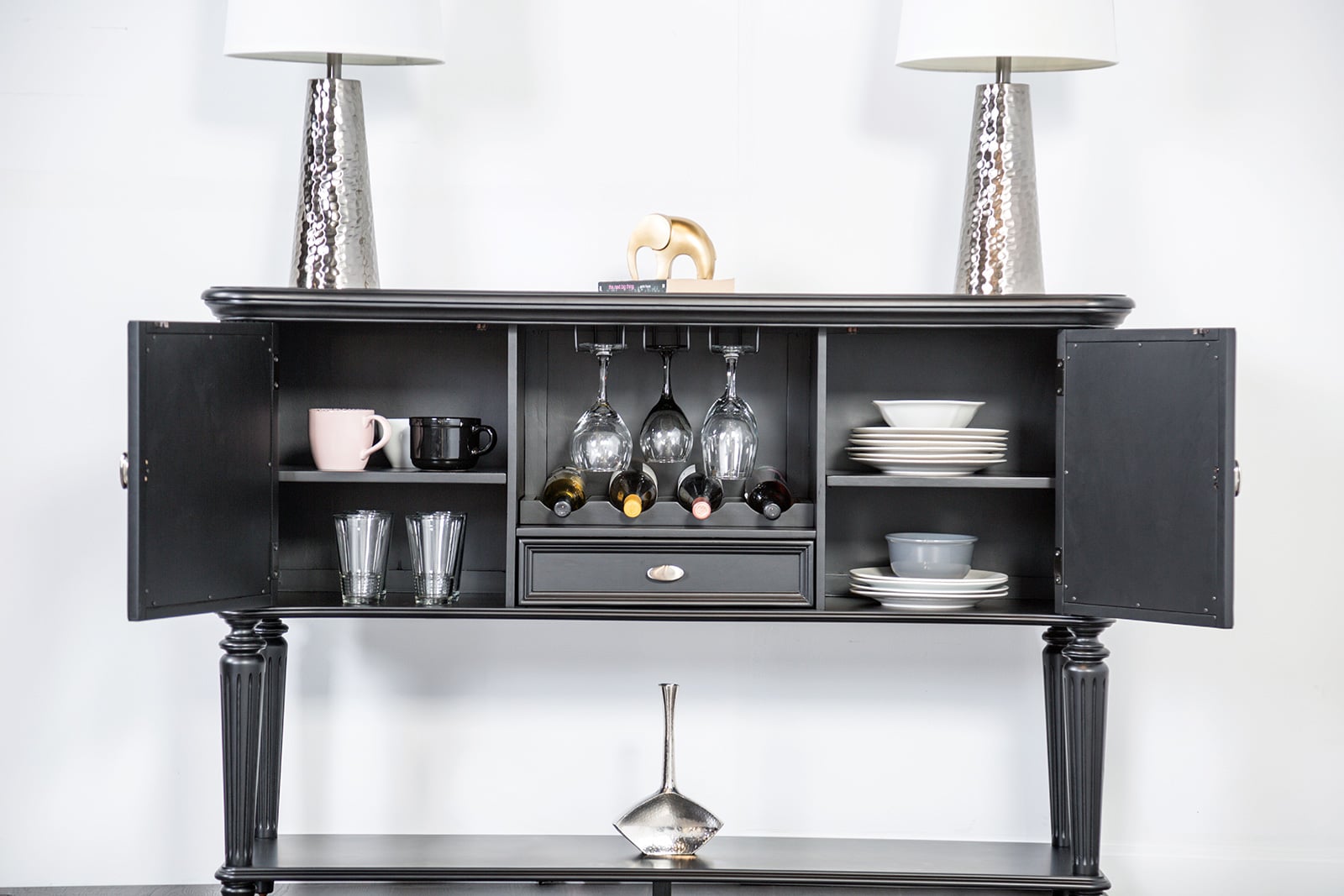 2-Door Server with Silverware Tray Storage