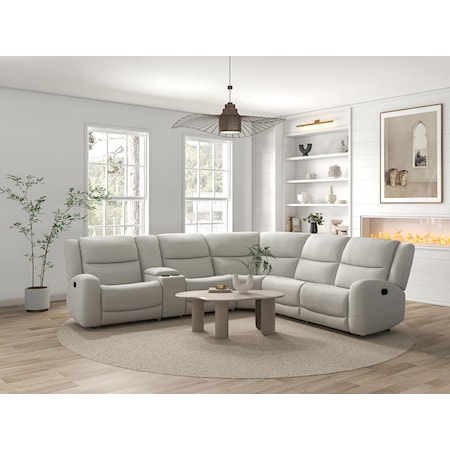 5-Piece Manual Reclining Sectional Sofa