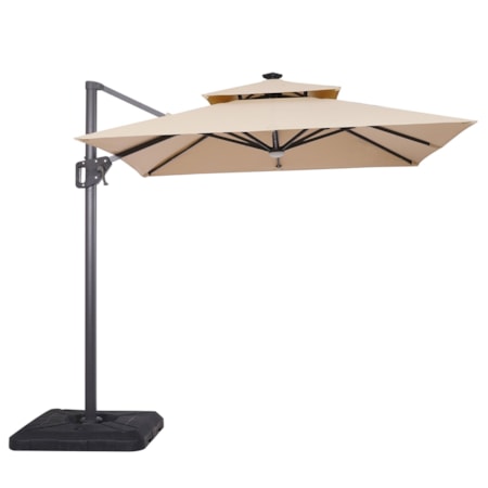 8&apos; Cantilever Umbrella with LED and Base