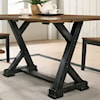 Furniture of America Yensley Dining Table with Trestle Base