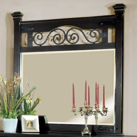 Dresser Mirror with Espresso Trim