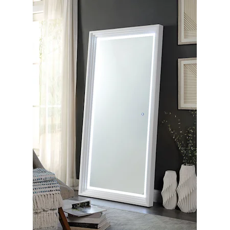 Contemporary Hallway Mirror with LED Lighting