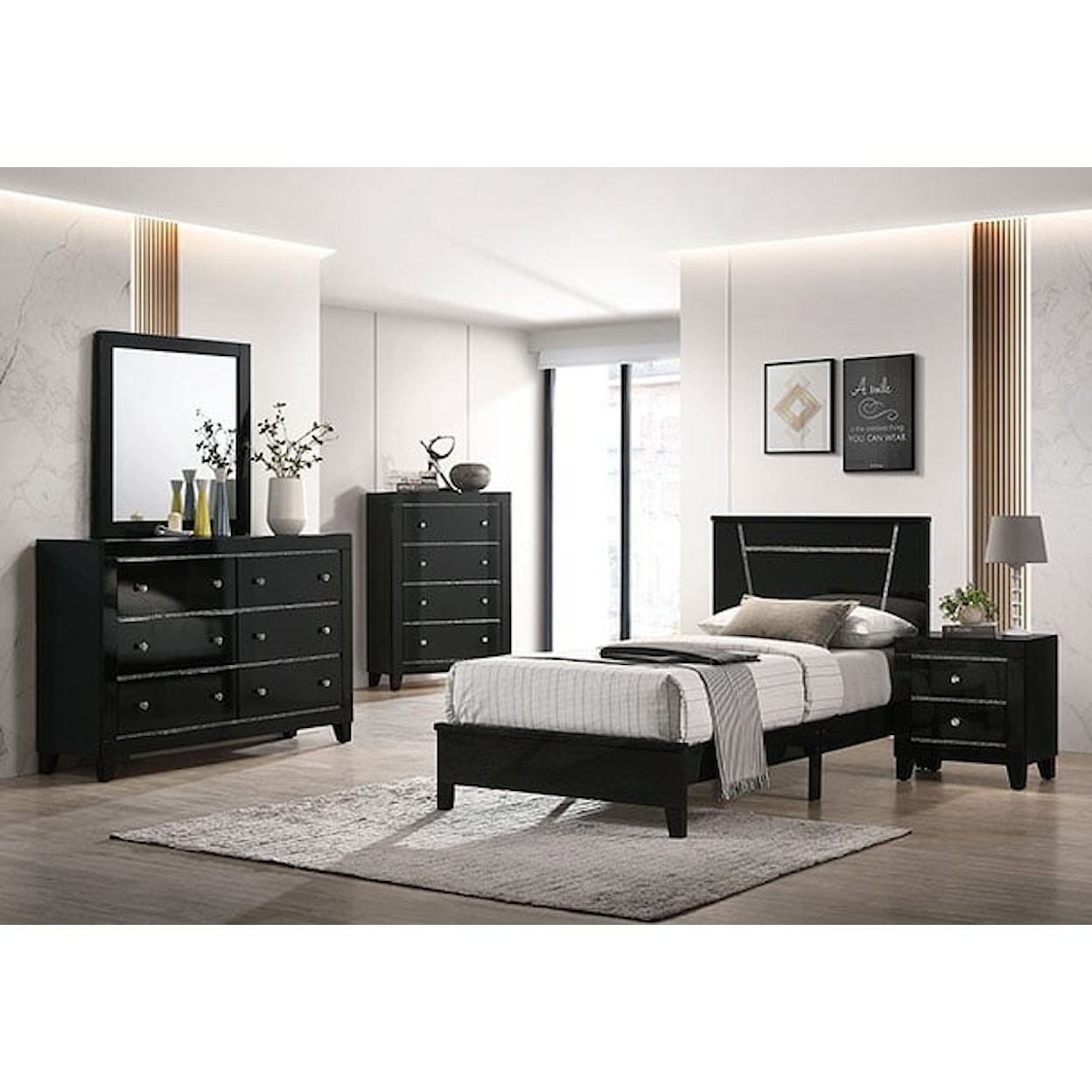 Furniture of America Magdeburg Twin Youth Platform Bed