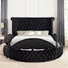Furniture of America Sansom Queen Upholstered Round Bed