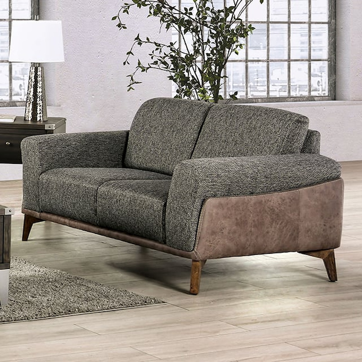 Furniture of America - FOA Kloten Two-Tone Loveseat