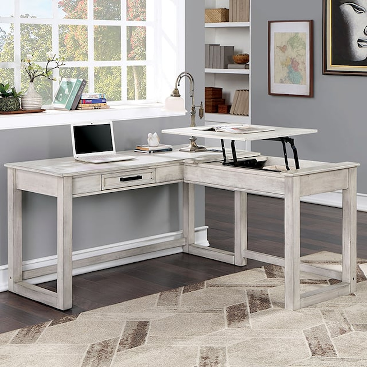 Furniture of America - FOA Galarga  Lift-Top Corner Desk 