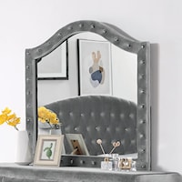 Glam Mirror with Crystal Buttons