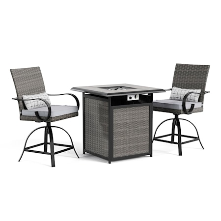 3-Piece Counter-Height Fire Pit Set