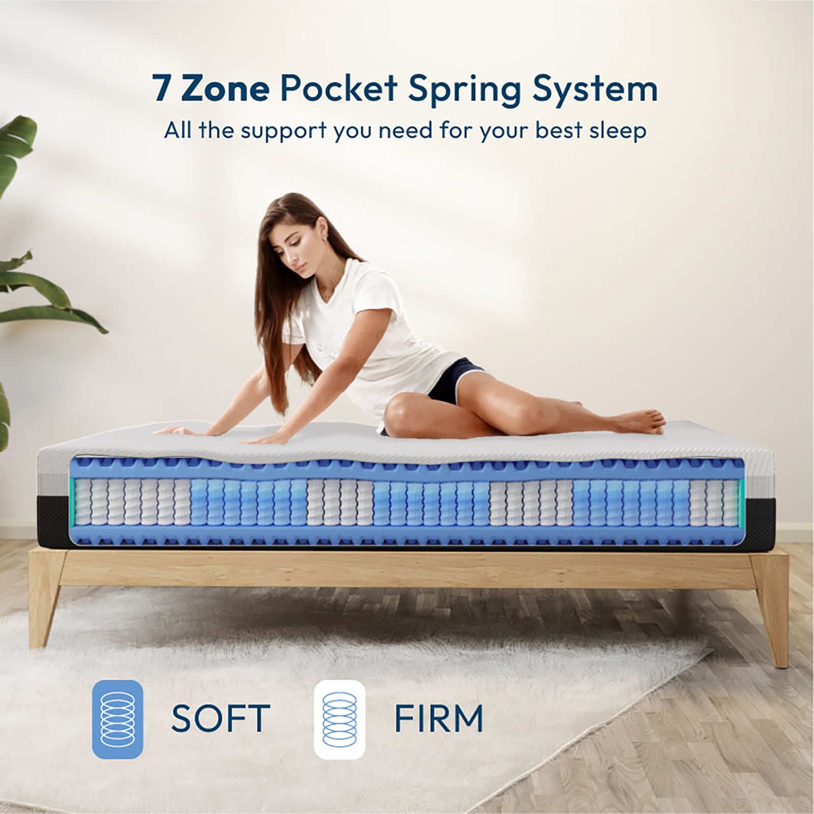 12" Full Hybrid Pocket Coil Mattress